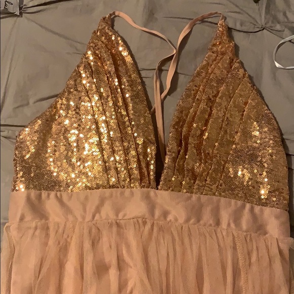 Gold sequin maxi dress - Picture 2 of 2